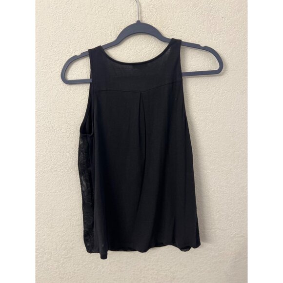 Express Black Sleeveless Floral Embroidered Tank Top women size S - Picture 3 of 6